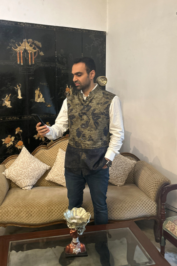 The Boozy Button The Coco Club Men'S Black Cotton Silk Waist Coat