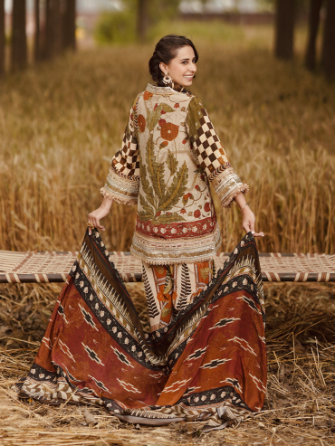 The Boozy Button Morni Banke Brown Cotton Silk Kurta Salwar