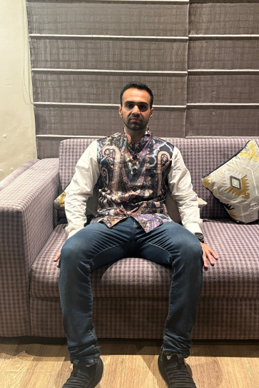 The Boozy Button Poolside Men'S Black Cotton Silk Waist Coat