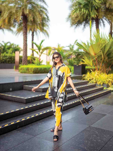 The Boozy Button Maggie Yellow Linen Linen Co Ord Set