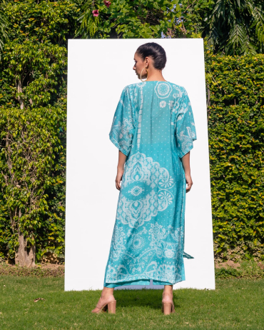 Blue Kaftan Pant set