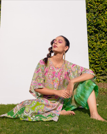 Green Kaftan Pant set