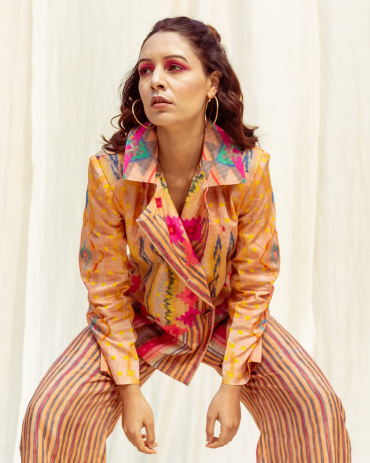 The Caravan Luxury Printed Coat Pant