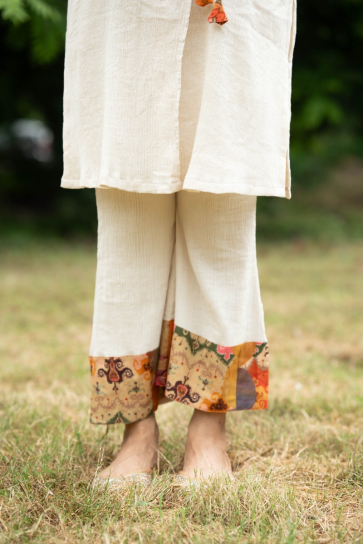 The Boozy Button Shifa Orange Linen Co Ord Set