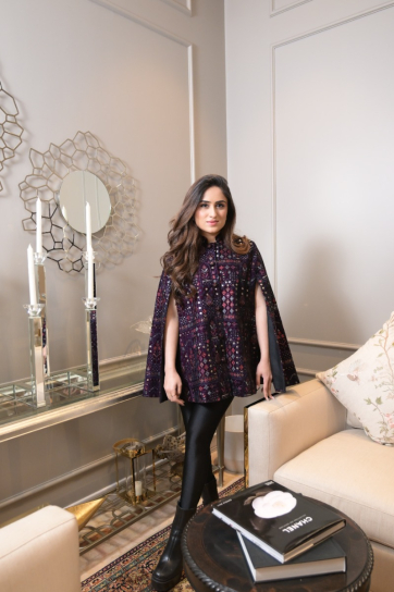 The Boozy Button Love Story Purple Velvet Cape