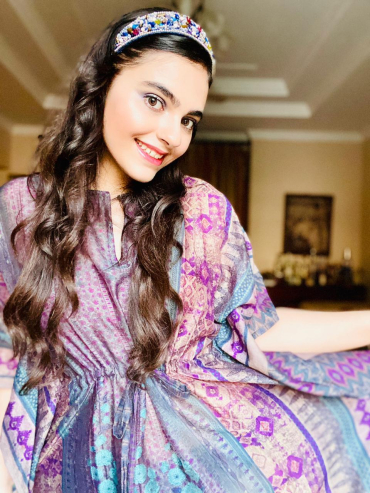 Deep Blue & Purple Printed Cotton Kaftan